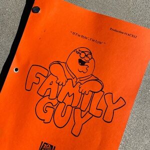 RARE Family Guy Original 1998 PRE-CANCELLATION Production Used Record Script